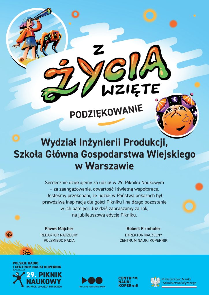 Dyplom 29 Pikniku Naukowego